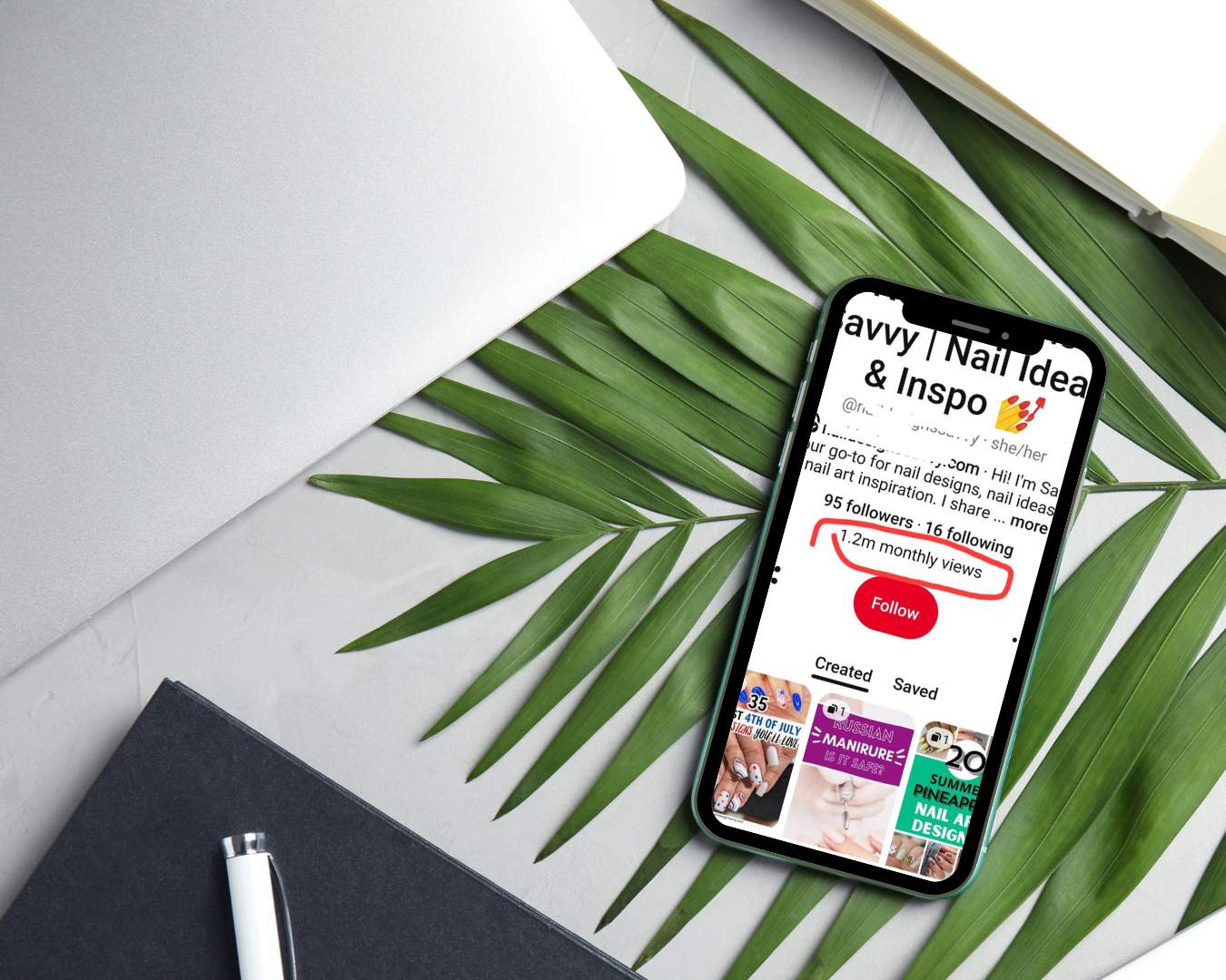 pin blog assist- clients Pinterest profile- mobile view Pinterest services