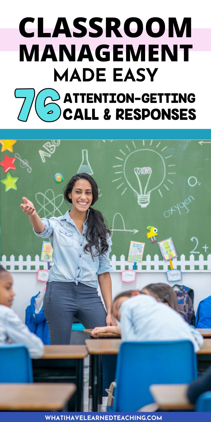 Classroom Management Made Easy 76 Attention Getting Call and Responses